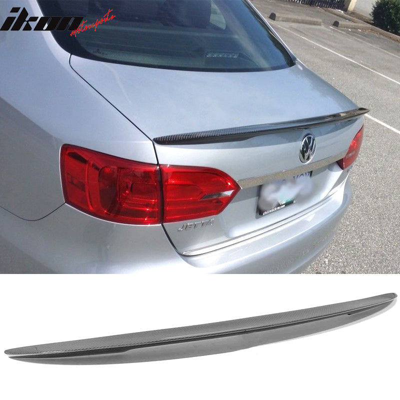 2011-2018 Volkswagen Jetta Mk6 4Dr P Style Carbon Fiber Trunk Spoiler