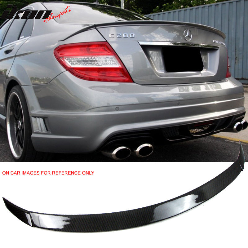 2008-2014 Benz C-Class W204 Sedan B Style Carbon Fiber CF Trunk Spoile