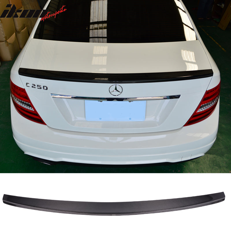 2008-2014 Benz C-Class W204 Sedan IKON Style Carbon CF Trunk Spoiler