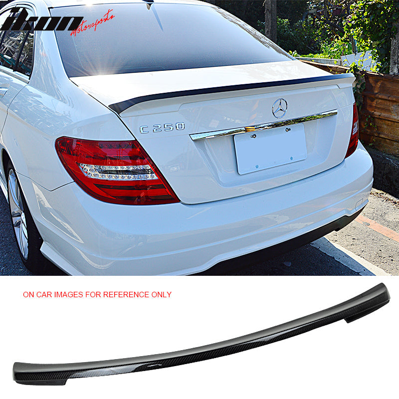 2008-2014 Benz C Class W204 Sedan Ikon 2 Style Carbon CF Trunk Spoiler