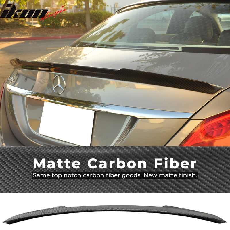 2015-2021 Benz W205 C Class Sedan V Style Carbon Fiber Trunk Spoiler