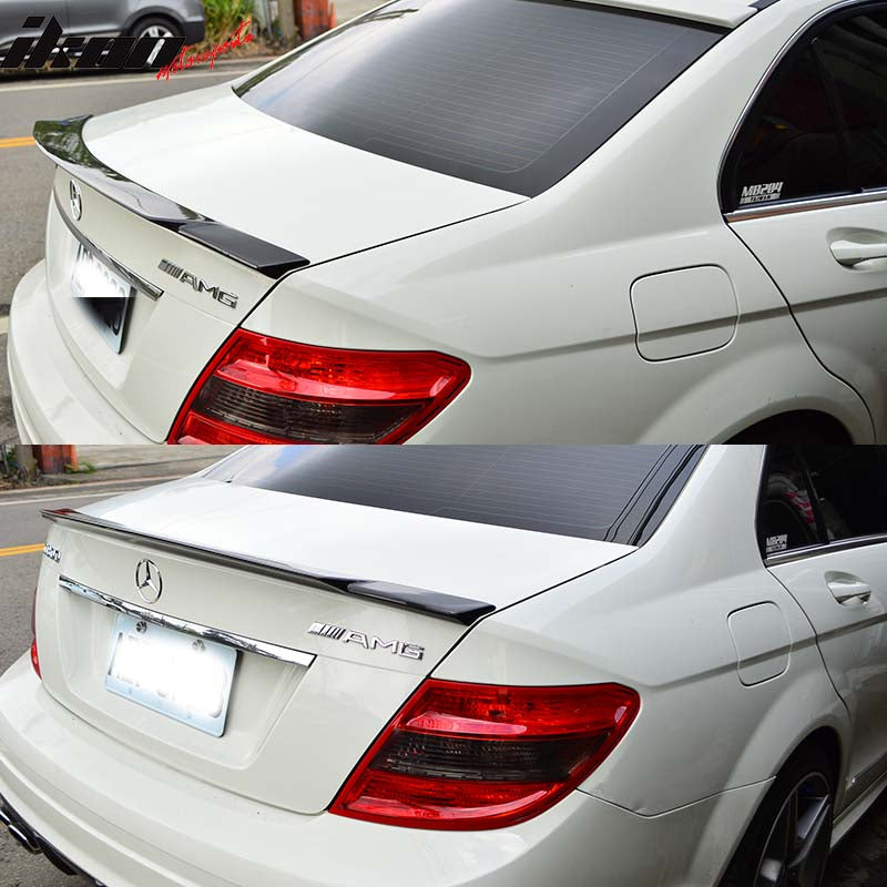 2008-2014 Mercedes Benz C-Class W204 V Style Trunk Spoiler - ABS