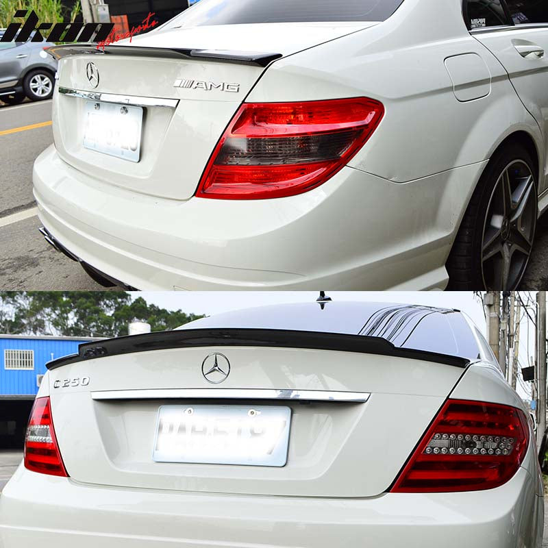 2008-2014 Mercedes Benz C-Class W204 V Style Trunk Spoiler - ABS