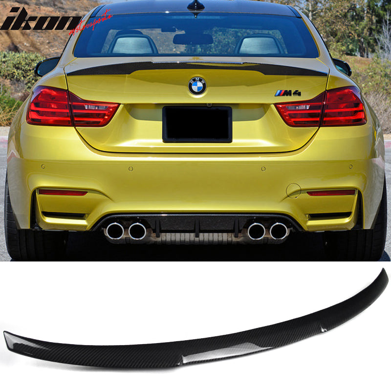 2015-2020 BMW F82 M4 Coupe 2Dr P Style Carbon Fiber CF Trunk Spoiler