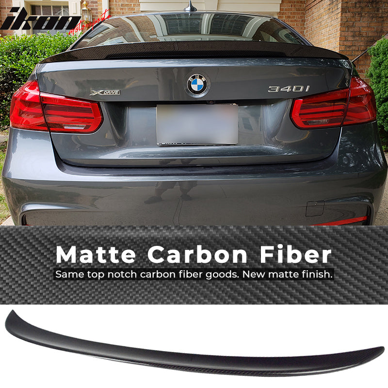 2012-2018 BMW 3-Series F30 Sedan P Style Carbon Fiber CF Trunk Spoiler