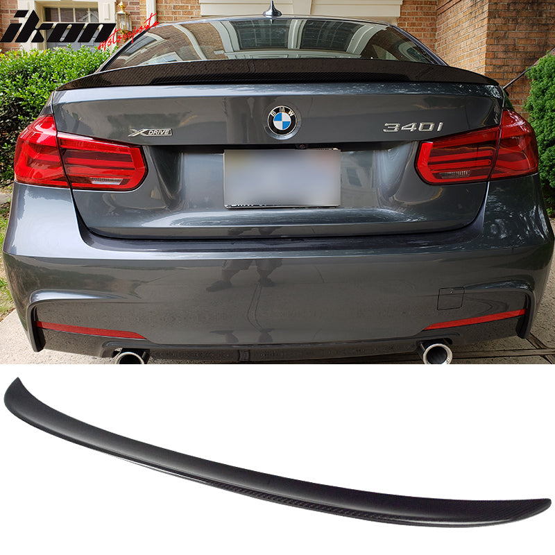 2012-2018 BMW 3-Series F30 Sedan P Style Carbon Fiber CF Trunk Spoiler