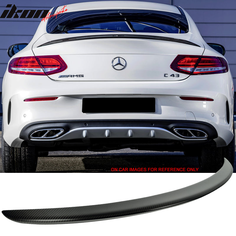 2015-2021 Benz W205 C Class Coupe AMG Style Carbon Fiber Trunk Spoiler