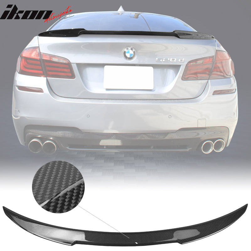 2011-2016 BMW 5-Series F10 Sedan M4 Style Carbon Fiber Trunk Spoiler