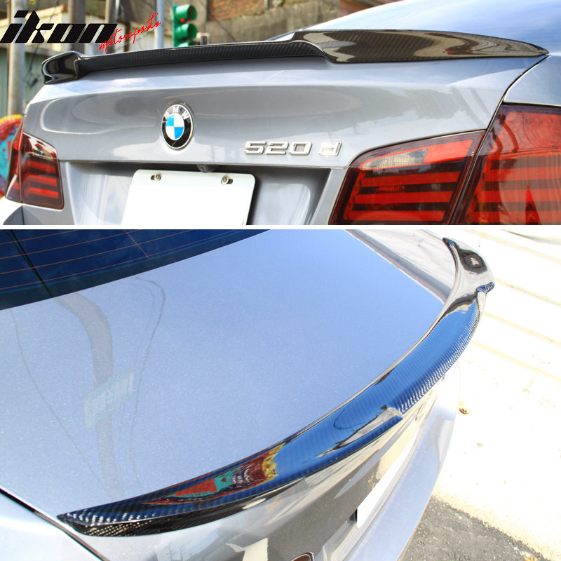 2011-2016 BMW 5-Series F10 Sedan M4 Style Carbon Fiber Trunk Spoiler