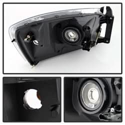OE Dodge Ram 1500/Ram 2500/Ram 3500 06-08 Amber/Chrome XTune Crystal Headlights