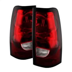 Akkon Chevrolet Silverado 1500/Silverado 1500 Classic/Silverado 1500 HD/Silverado 1500 HD Classic/Silverado 2500/Silverado 2500 HD/Silverado 2500 HD Classic/Silverado 3500/Silverado 3500 Classic 03-06 OEM XTune Tail Lights Red Clear