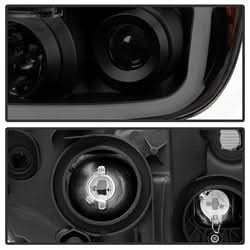 xTune Toyota Sequoia/Tundra 08-13 Black Smoke XTune LED Light Bar Projector Headlights