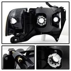 Akkon Dodge Ram 1500 99-01 OEM XTune Headlights Black