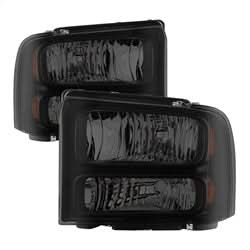 xTune Ford Excursion/F-250 Super Duty/F-350 Super Duty/F-450 Super Duty/F-550 Super Duty 00-04 Incl. Bulbs/Wiring Harness/Instruction XTune Headlights Black Smoke