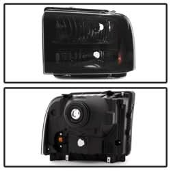 xTune Ford Excursion/F-250 Super Duty/F-350 Super Duty/F-450 Super Duty/F-550 Super Duty 00-04 Incl. Bulbs/Wiring Harness/Instruction XTune Headlights Black Smoke