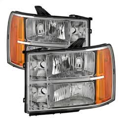 OE GMC Sierra 1500/Sierra 2500 HD/Sierra 3500 HD 07-13 Chrome Crystal OE Headlights