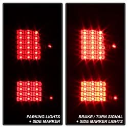 Akkon Chevrolet Silverado 1500/Silverado 2500 HD/Silverado 3500 HD/Sierra 3500 HD 14-18 Black XTune LED Tail Lights