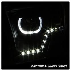 Akkon Dodge Ram 1500/Ram 2500/Ram 3500/1500/2500/3500 09-10 LED XTune Halo Projector Headlights Black