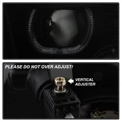 Akkon Dodge Ram 1500/Ram 2500/Ram 3500/1500/2500/3500 09-10 LED XTune Halo Projector Headlights Black Smoke