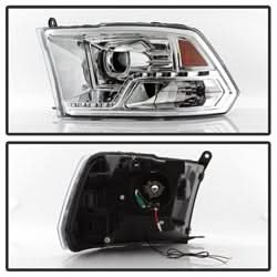 Akkon Dodge Ram 1500/Ram 2500/Ram 3500/1500/2500/3500 09-10 LED XTune Halo Projector Headlights Chrome