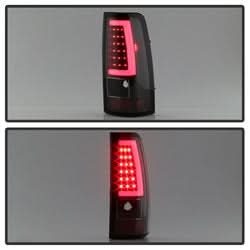 xTune Chevy Silverado 1500/2500/3500 99-02 / GMC Sierra 1500/2500/3500 99-06 and 2007 Sierra Classic Version 3 Tail Lights - Light Bar LED - Black
