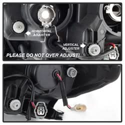 Akkon Toyota Tacoma 16-18 w/Sequential Turn Signal XTune DRL Light Bar Projector Headlights Chrome