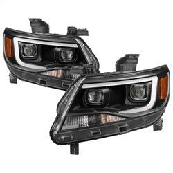 Akkon Chevrolet Colorado 15-17 Halogen Models Only XTune DRL Light Bar Projector Headlights Not Compatible w/Xenon/HID Model Black