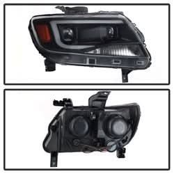Akkon Chevrolet Colorado 15-17 Halogen Models Only XTune DRL Light Bar Projector Headlights Not Compatible w/Xenon/HID Model Black
