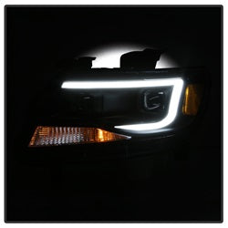 Akkon Chevrolet Colorado 15-17 Halogen Models Only XTune DRL Light Bar Projector Headlights Not Compatible w/Xenon/HID Model Black