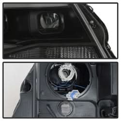 Akkon Chevrolet Colorado 15-17 Halogen Models Only XTune DRL Light Bar Projector Headlights Not Compatible w/Xenon/HID Model Black Smoked