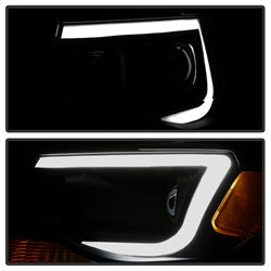 Akkon Chevrolet Colorado 15-17 Halogen Models Only XTune DRL Light Bar Projector Headlights Not Compatible w/Xenon/HID Model Black Smoked