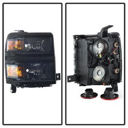POE Chevrolet Silverado 1500 14-15 Black OEM Style Headlights