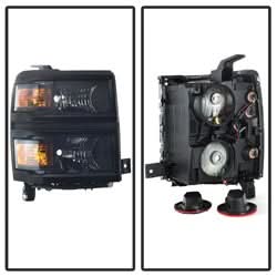 POE Chevrolet Silverado 1500 14-15 Black OEM Style Headlights