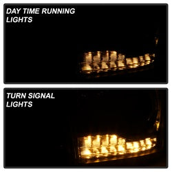 POE Ram 1500/2500/3500 13-18 Models w/Factory Projector LED Style Only XTune Projector Headlights Black