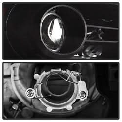 POE Ram 1500/2500/3500 13-18 Models w/Factory Projector LED Style Only XTune Projector Headlights Black