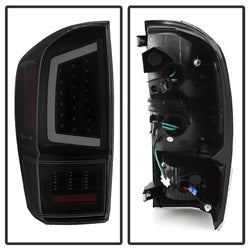 Akkon Toyota Tacoma 16-19 Black Smoked XTune Light Bar LED Tail Lights