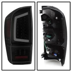 Akkon Toyota Tacoma 16-19 Black Smoked XTune Light Bar LED Tail Lights