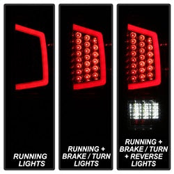 Akkon Toyota Tacoma 16-19 Red/Clear XTune Light Bar LED Tail Lights