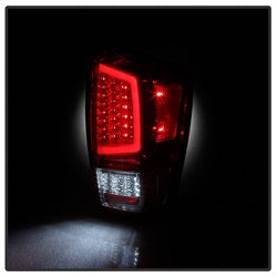 Akkon Toyota Tacoma 16-19 Red/Clear XTune Light Bar LED Tail Lights
