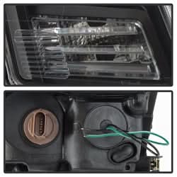 Akkon Ford Fusion 06-09 Black Light Bar DRL Projector Headlights