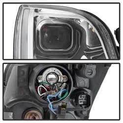Akkon Ford Fusion 06-09 Chrome Light Bar DRL Projector Headlights