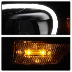 Akkon Chevrolet Impala/Impala Limited 06-13 Black LED Light Bar Headlghts