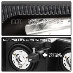 Akkon Chevrolet Express 1500/Express 2500/Express 3500/Express 3500 (Cab and Chassis)/Savana 1500/Savana 2500/Savana 3500 03-14 Black OEM Style Headlights