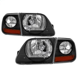 Akkon Ford Expedition/F-150 97-02 4 pc. OEM Style Headlights w/Corner Black
