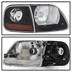 Akkon Ford Expedition/F-150 97-02 4 pc. OEM Style Headlights w/Corner Black