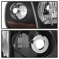 Akkon Ford Expedition/F-150 97-02 4 pc. OEM Style Headlights w/Corner Black