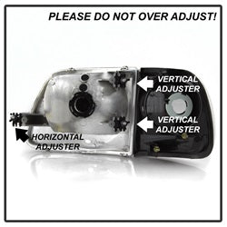 Akkon Ford Expedition/F-150 97-02 4 pc. OEM Style Headlights w/Corner Black