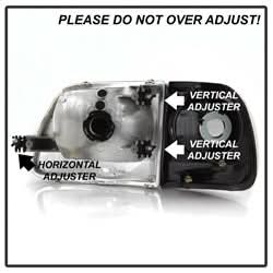 Akkon Ford Expedition/F-150 97-02 4 pc. OEM Style Headlights w/Corner Black
