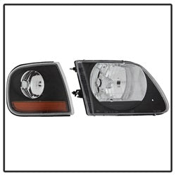 Akkon Ford Expedition/F-150 97-02 4 pc. OEM Style Headlights w/Corner Black
