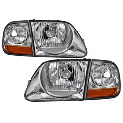 Akkon Ford Expedition/F-150 97-02 4 pc. OEM Style Headlights w/Corner Chrome